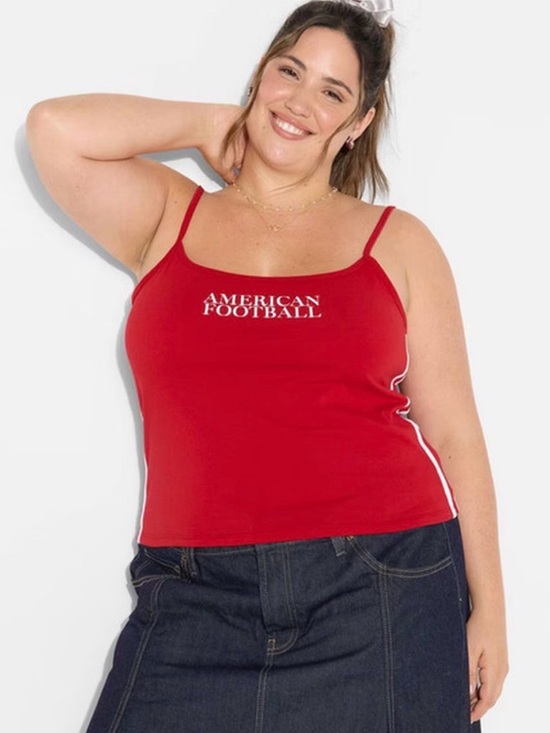 wild fable Tops - Wild Fable Red American Football' Tank Top Women's Spaghetti Strap NWOT/NWT XL